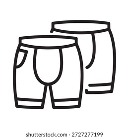 Einfache Linienzeichnung von zwei Paar Herren Boxershorts