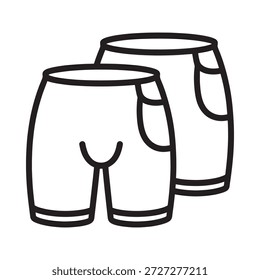 Einfache Linienzeichnung von zwei Paar Herren Shorts