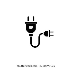 Eine einfache Linienzeichnung eines USB-Kabels und Stecker auf schwarzem Hintergrund