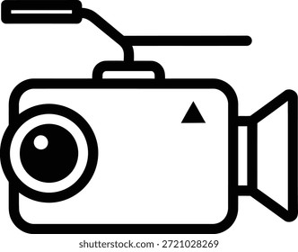 Video Un simple dibujo de línea de una cámara
