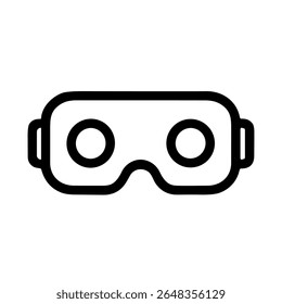 Simple Line Drawing Virtual Reality Headset Device Minimalist Icon