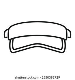 Simple line drawing of vr glasses, representing immersive experiences in virtual reality