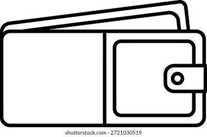 Desenho de linha simples de uma carteira