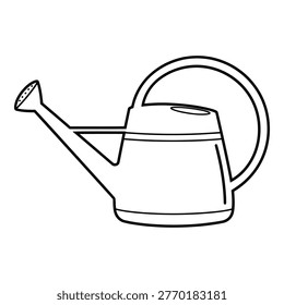 Simple line drawing of watering can
