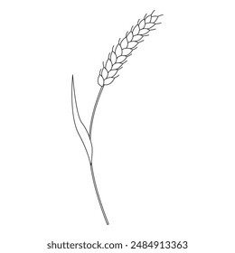 Simple line drawing of wheat, Icons