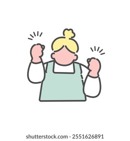 Simple line drawing woman illustration that motivates
