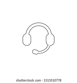 simple line earphone logo icon design