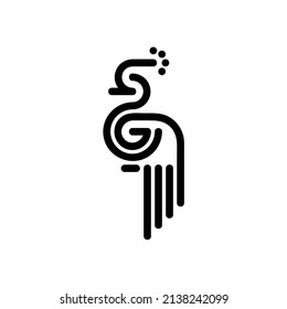 vector de logotipo peacock elegante de línea simple