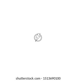 simple line energy recycle logo icon design