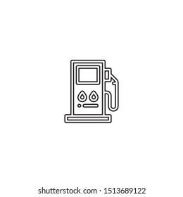 simple line filling station logo icon design