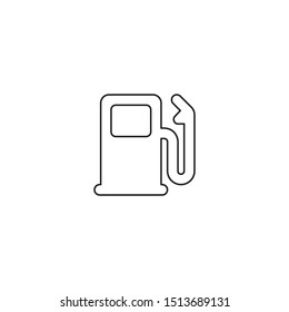 Simple Line Filling Station Logo Icon Stock Vector (Royalty Free ...