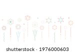 Simple line fireworks background illustration