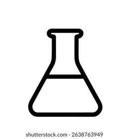 Simple Line Flask Shape Chemistry Experiment Icon Design Element