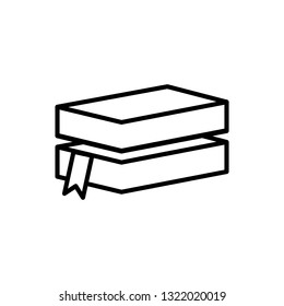 Simple Line Flat Book Web Icon. Vector illustration.