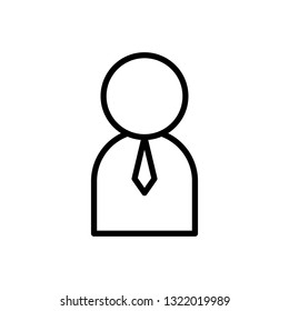 Simple Line Flat People Web Icon. Vector illustration.