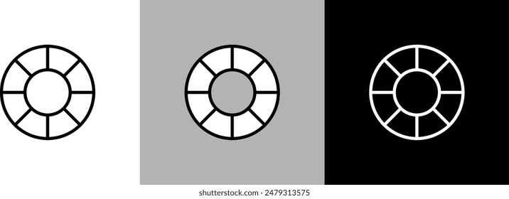 Simple line float ring vector icon.