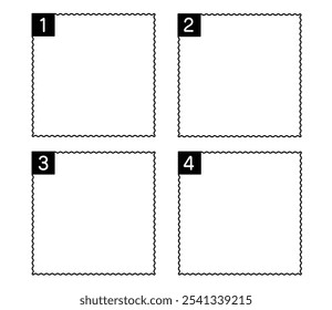 Simple line frame material Vector