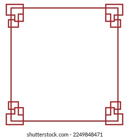 Simple line frame on chinese celebration design