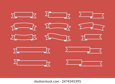 Simple line frame with ribbon
