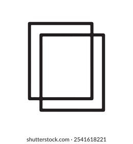 Simple line frames with double stroke. Vector borders and frames.