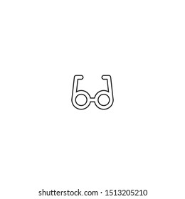 simple line glasses logo icon design