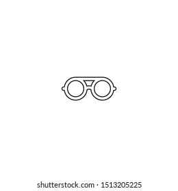 simple line glasses logo icon design