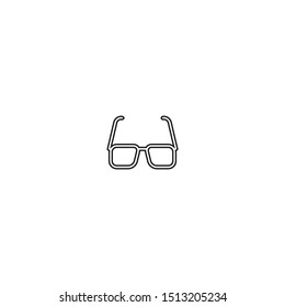 simple line glasses logo icon design