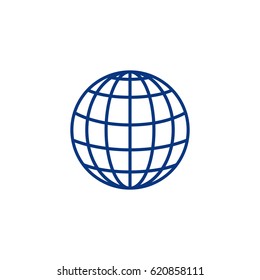 Simple Line Globe Logo