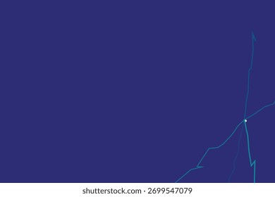 Un gráfico de línea simple ilustra una tendencia ascendente con un punto blanco que marca un punto clave en un fondo azul oscuro.