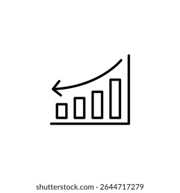 A simple line graph showing an upward trend, illustrating growth and progress after an initial decline