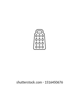 simple line grater pin logo icon design