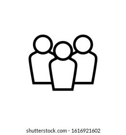 Simple Line Group People Icon Design Stock Vector (Royalty Free ...