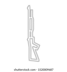simple line gun logo icon design