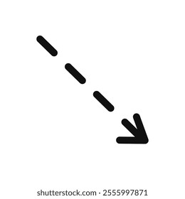Simple line hand drawn black arrow