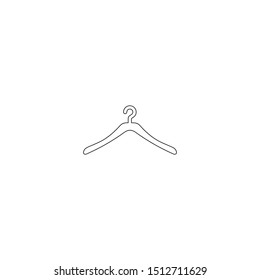 simple line hanger logo icon design with white background