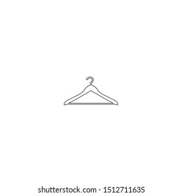 simple line hanger logo icon design with white background
