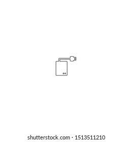 simple line hard drive logo icon design