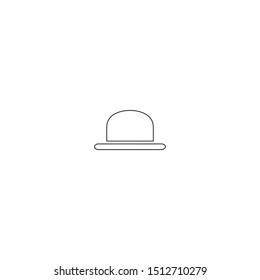 simple line hat logo icon design with white background