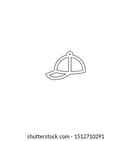 simple line hat logo icon design with white background