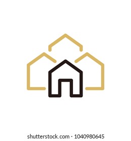 Simple Line Home logo icon