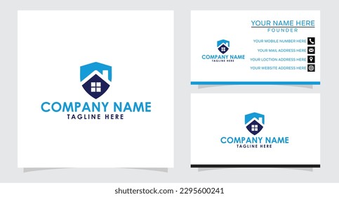 Simple line home service icon symbol logo design illustration
