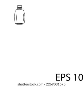 simple line honey bottle logo icon design - 2023