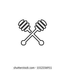 simple line honey logo icon design