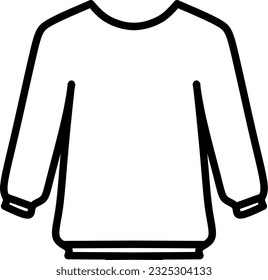 Simple Line Hoodie Icon Vector