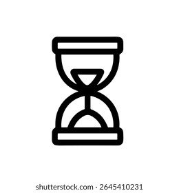 Simple Line Hourglass Sandglass Timer Time Clock Waiting Icon