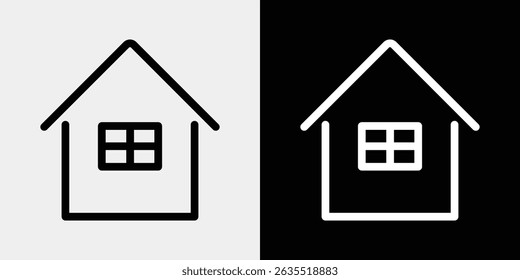 Icono simple de la casa de línea para su negocio o Sitio web