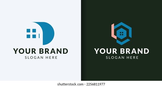 Vector de diseño de logotipo de la casa de línea simple
