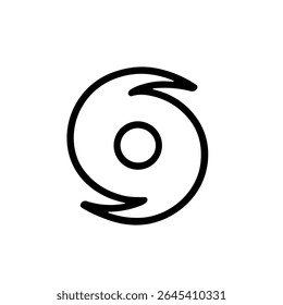 Simple Line Hurricane Warning Symbol Weather Forecast Sign Icon