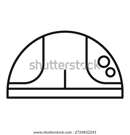Simple line icon of an astronaut helmet, representing space travel and the equipment used by astronauts