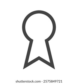 simple line icon award ribbon isolated on white background